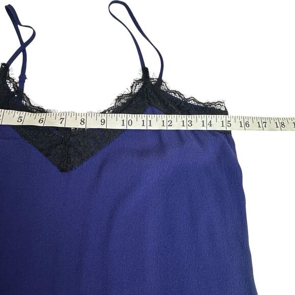 Express Y2K Indigo Lace Trim Intimate Style Slip Mini Dress, XS - Picture 6 of 10